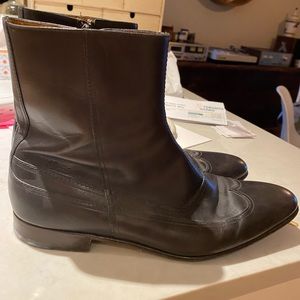 Gucci Mens black leather boots size 9.5